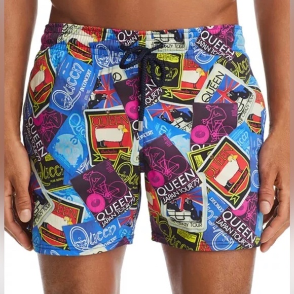 Vilebrequin x Queen Moonrise Tour Print Swim Trunks size Medium - Picture 1 of 9